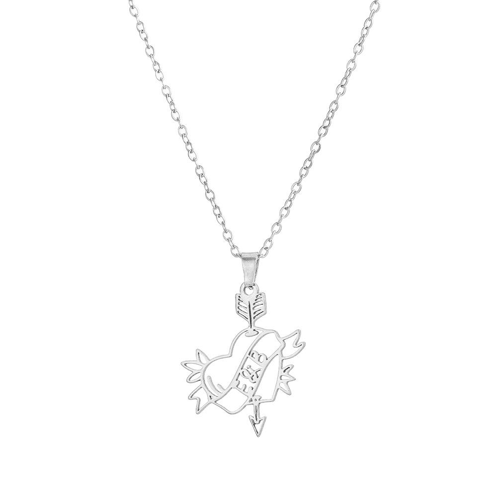 Collana Personalizzata con Lettere in Acciaio Inossidabile Placcato Oro 18K - Catena Clavicolare Fai-da-Te con Nome Personalizzato