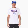 Philadelphia 76ers Team Logo New Era NBA T-Shirt Weiß