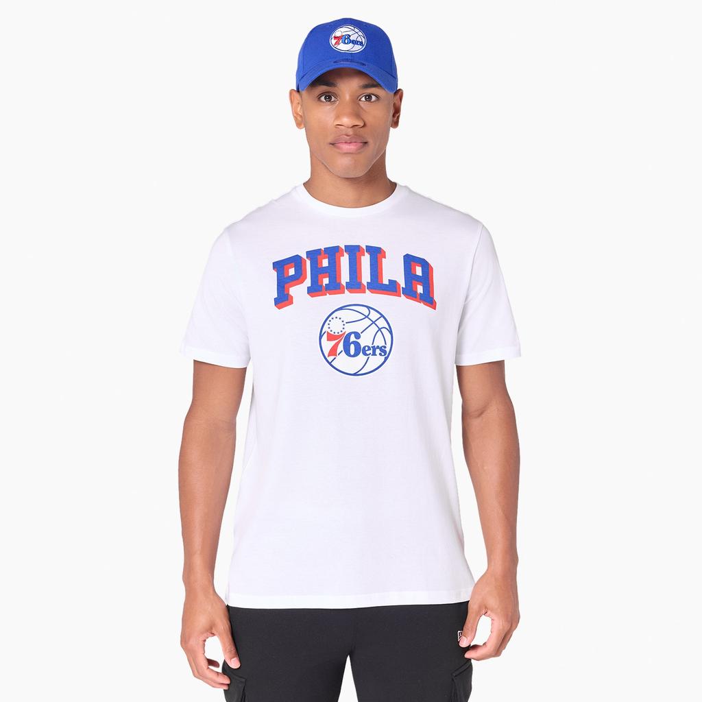 Philadelphia 76ers Team Logo New Era NBA T-Shirt Weiß