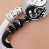2Pcs/set Dragon Tai Chi Braided Bracelet for Women Men Best Friends Adjustable Yin Yang Bracelets Fashion Couple Jewelry