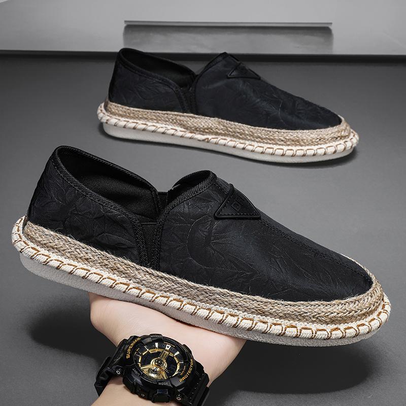 

Модные мужские мокасины 2024 года, обувь для рыбалки, новые мужские летние повседневные кроссовки, мужская трендовая парусиновая обувь для вождения, мужская 42 чёрный