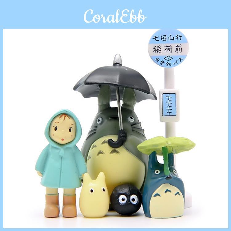 Cartoon Cat Umbrella Shade Micro Landscape Gardening Doll Set Pvc Material