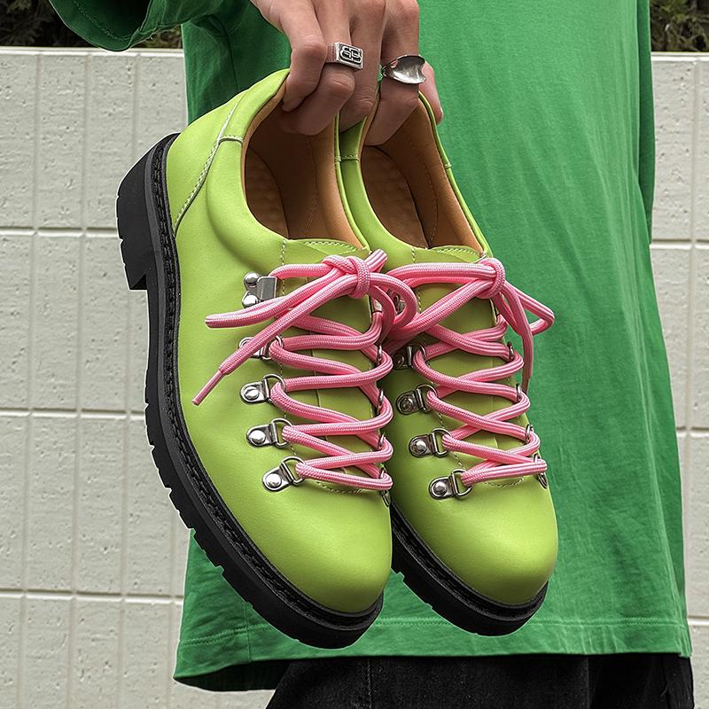 Trendy men's leather shoes and personalized styles Office leisure party Outdoor street High quality Derby shoes Daily