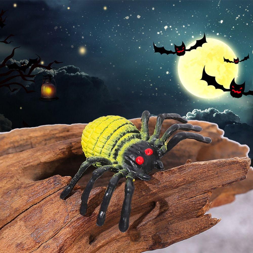 Resin Craft Halloween Spider Bat Figurines Miniatures Pumpkin Ornaments  Garden Outdoor Decor
