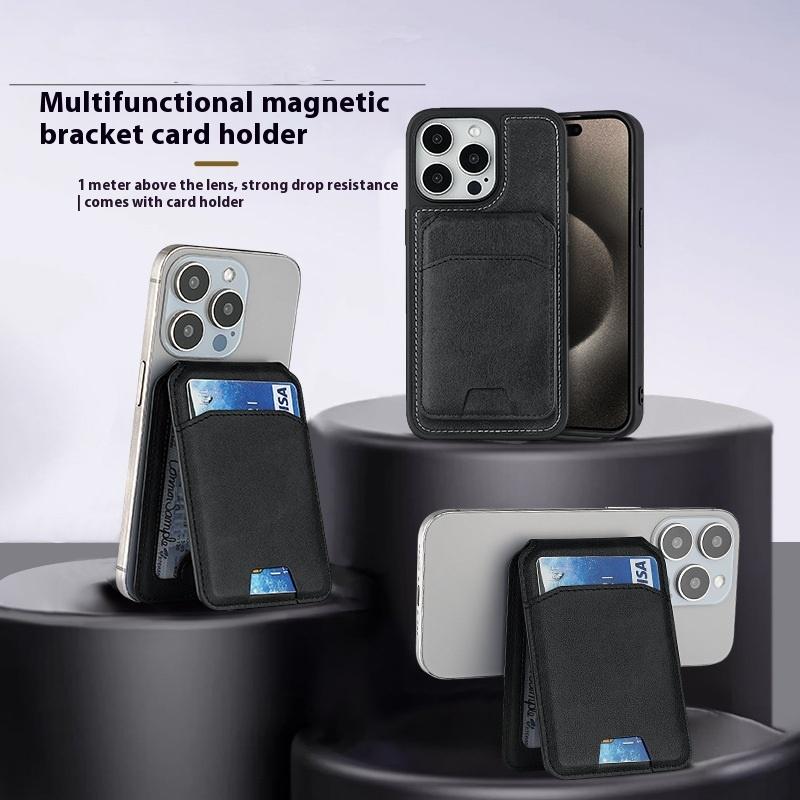 1 Bucată Portofel din Piele Suport Magnetic pentru Carduri Pentru Seria Phone16/15/14/13/12 cu Suport Ajustabil Portofel Magnetic Magsafe Suport