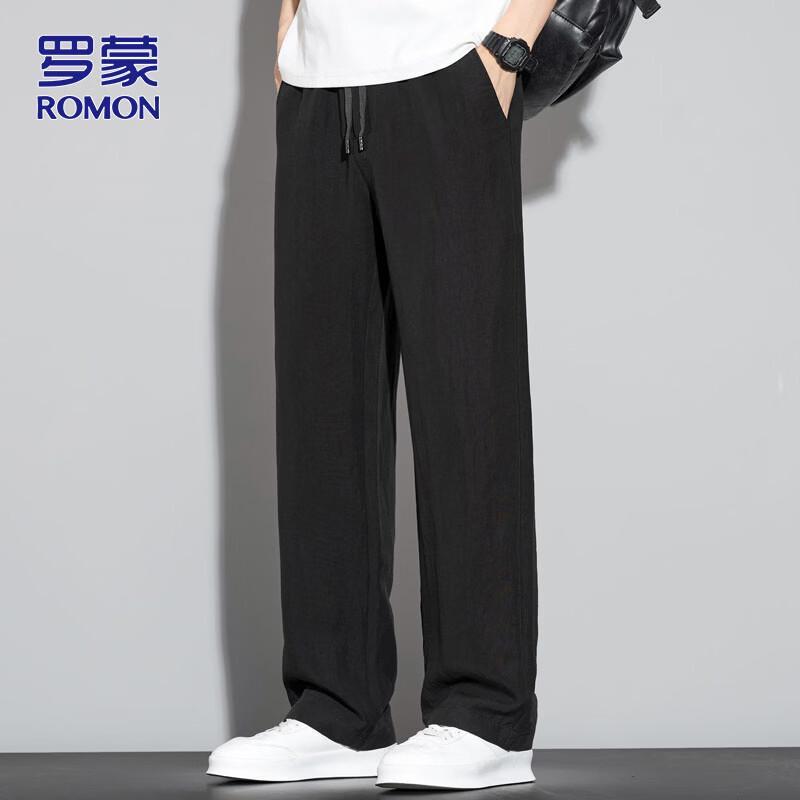 

Romon Men s Tencel Linen Ice Silk Casual Pants L