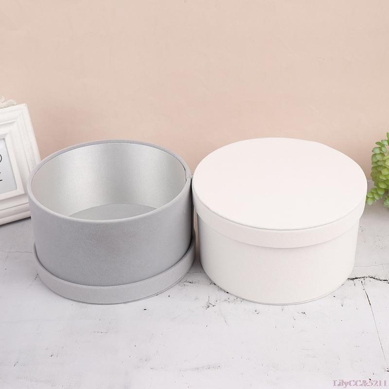 1 Round Flower Box Florist Gift Party Box Decoration with Lid Rose Box Valentine's Day Florist Gift Party Packaging Box