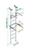 Teenager Plus extension gymnastics ladder - white and black