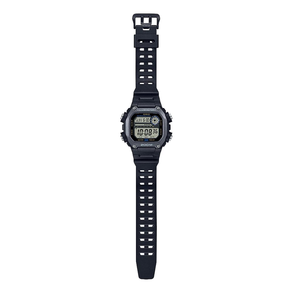 Casio Illuminator Men's Watch DW-291HX-1AV Black 10-Year Battery Extra Long Strap Modern Design