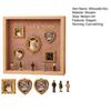 DIY Mini Museum Silhouette Box Personalized Photo Display Shadow Box Frame Kit with Mini Gold Frames Figurines Pet Memorial Gift for Home Bedroom Desk