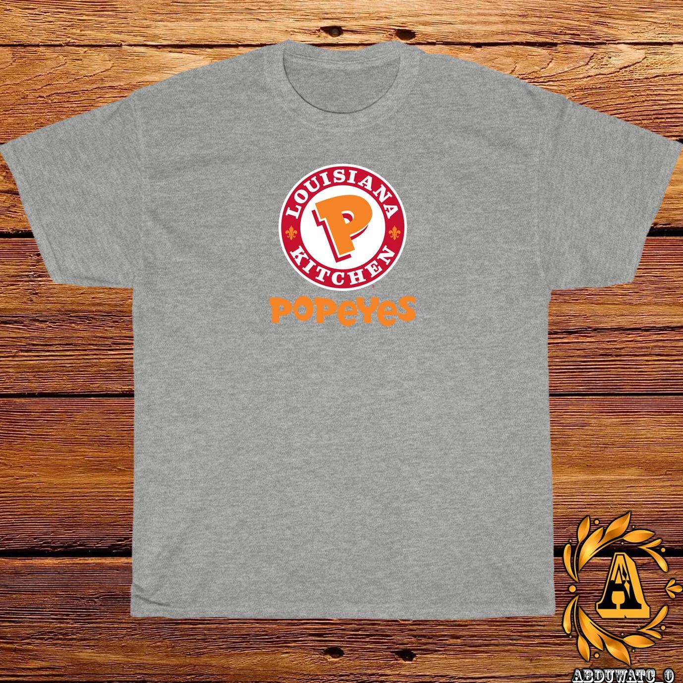 New Popeyes Restaurant Logo Black/Sport Grey/White/Navy/Red T-Shirt S-5XL M