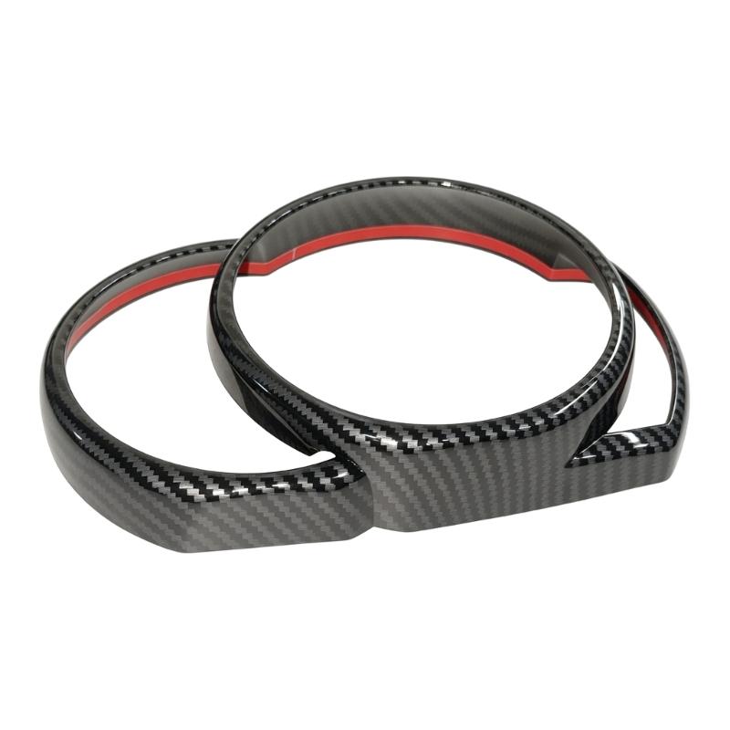Dashboard Panel Detail Trim Frame Cover, Carbon Pattern ABS Accent Frame with Adhesive Backing for F55 F56 F57 Interior Styling