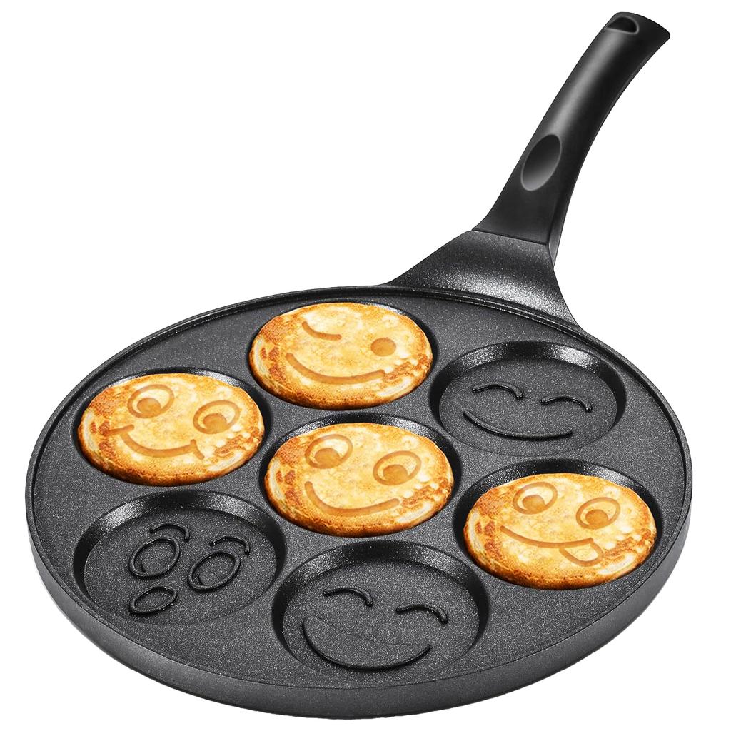 Universelle Pfannkuchenpfanne Gas Induktion 7 Flächen Antihaftbeschichtet 26,5cm