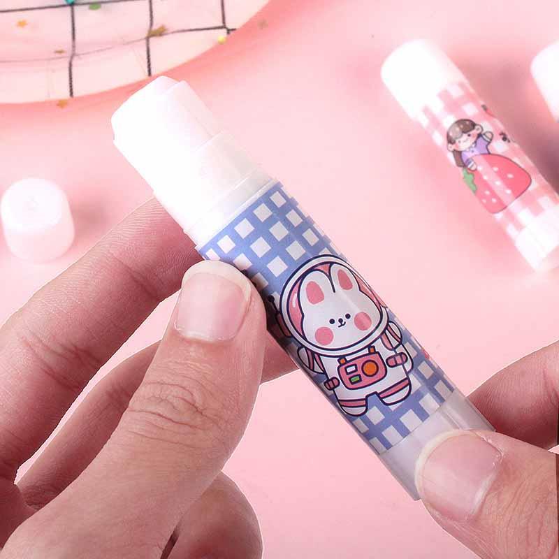 Cartoon Glue Stick for Students Kids High Viscosity Solid Adhesive Strong Bond Fun Stationery School & Office & Home Supplies