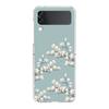Flower Phone Case For Samsung Galaxy Z Flip 3 4 5 Hard Folding Clear PC Bumper For Samsung Z Flip3 Transparent Back Cover