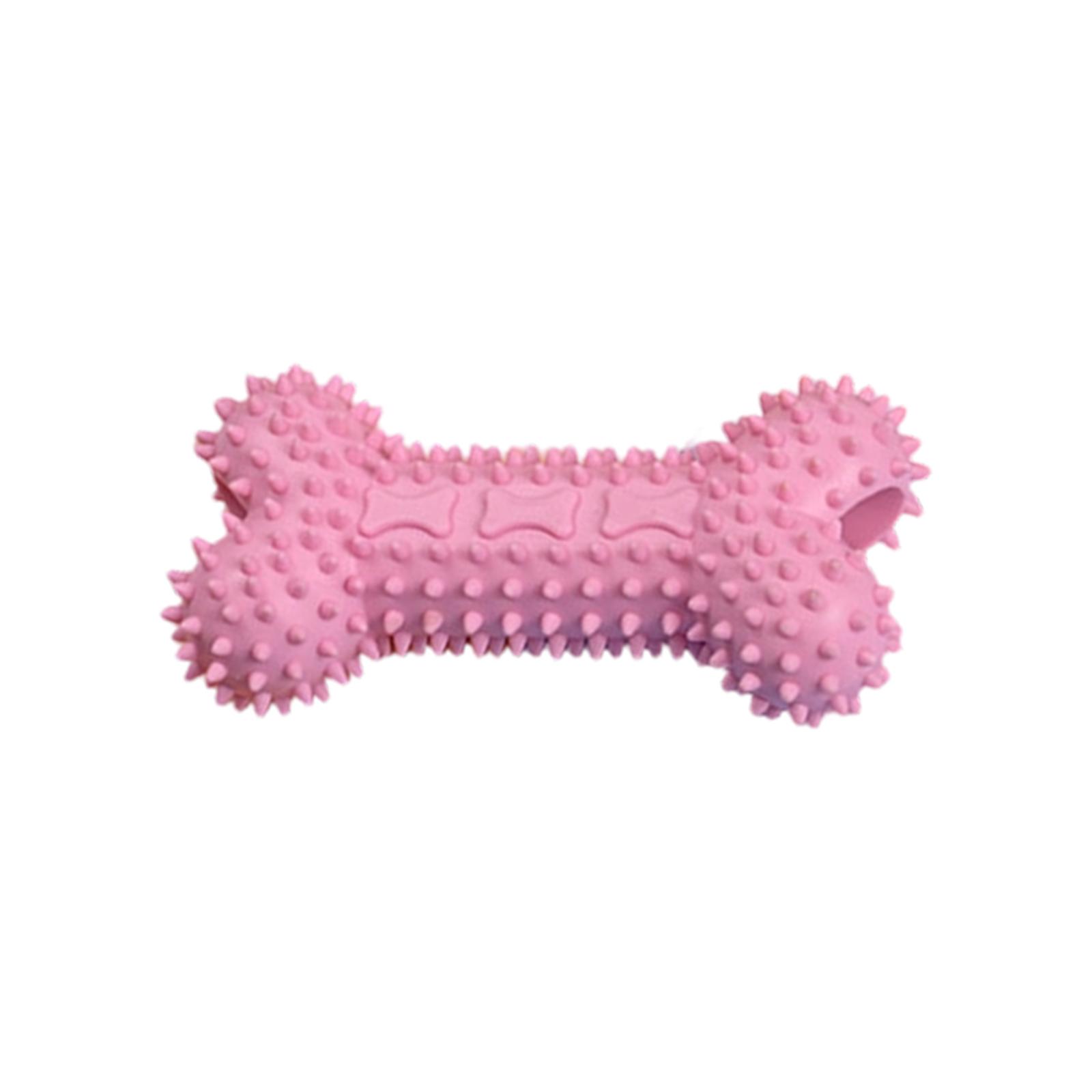 

Durable Dog Chew Toy Bone Shape for Pet Dental Care and Interactive Play Suitable for Small and Medium Dogs One Size розовый