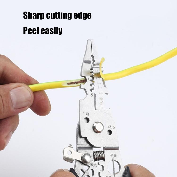 Versatilitys 6Inch Wire Stripper For Precise Cable Cutting Slip Resistant Handle Lightweight Design Multipurpose Tool