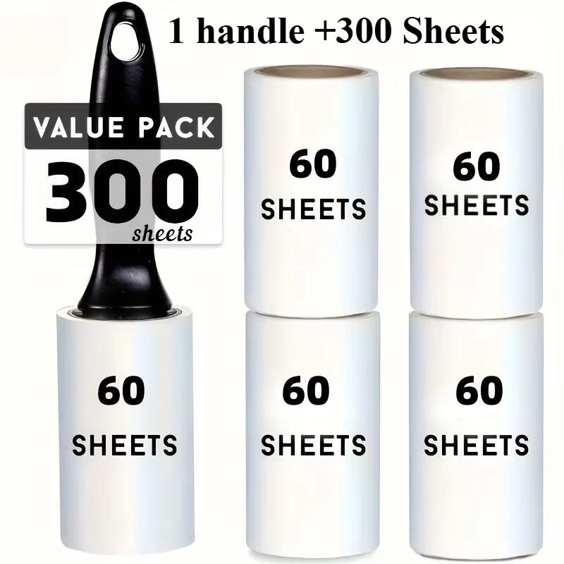 Extra-Klebrige Fusselrolle zur Tierhaarentfernung 60 Blatt/Rolle, Ideal für Hunde- & Katzenbesitzer, Perfekt zur Reinigung von Kleidung & Möbeln