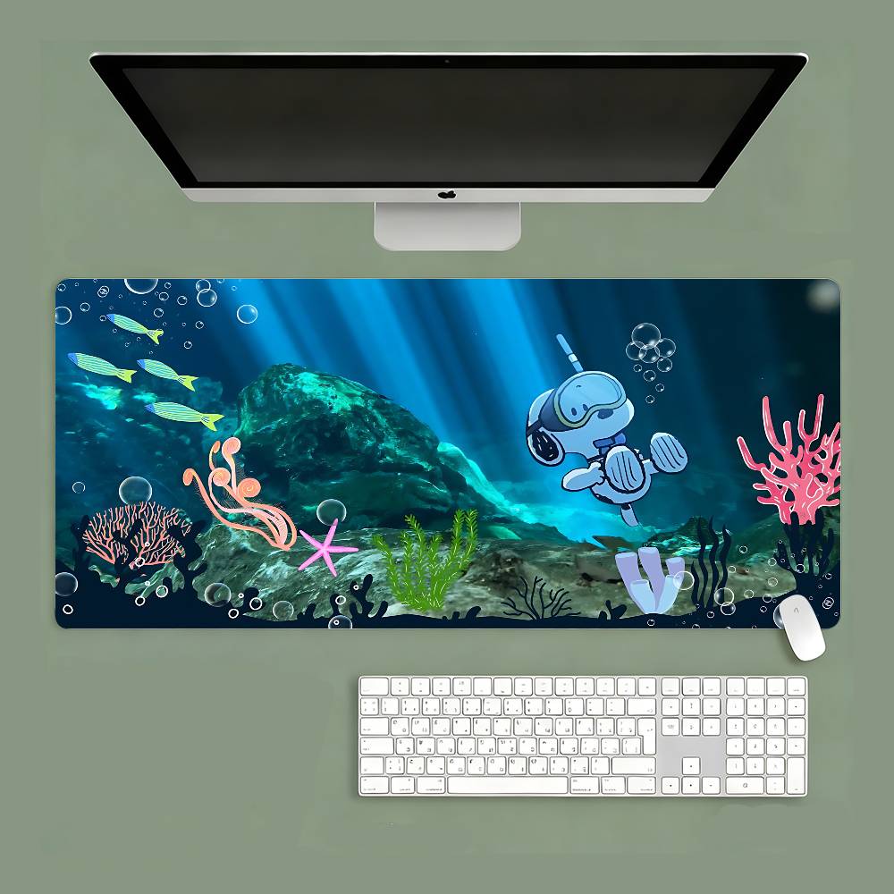 Classic Cartoon S-sNOopyS Kawaii Mouse Pad Computer Mat Deskpad Laptop Keyboard Mat Office Large Landscape Mousepad