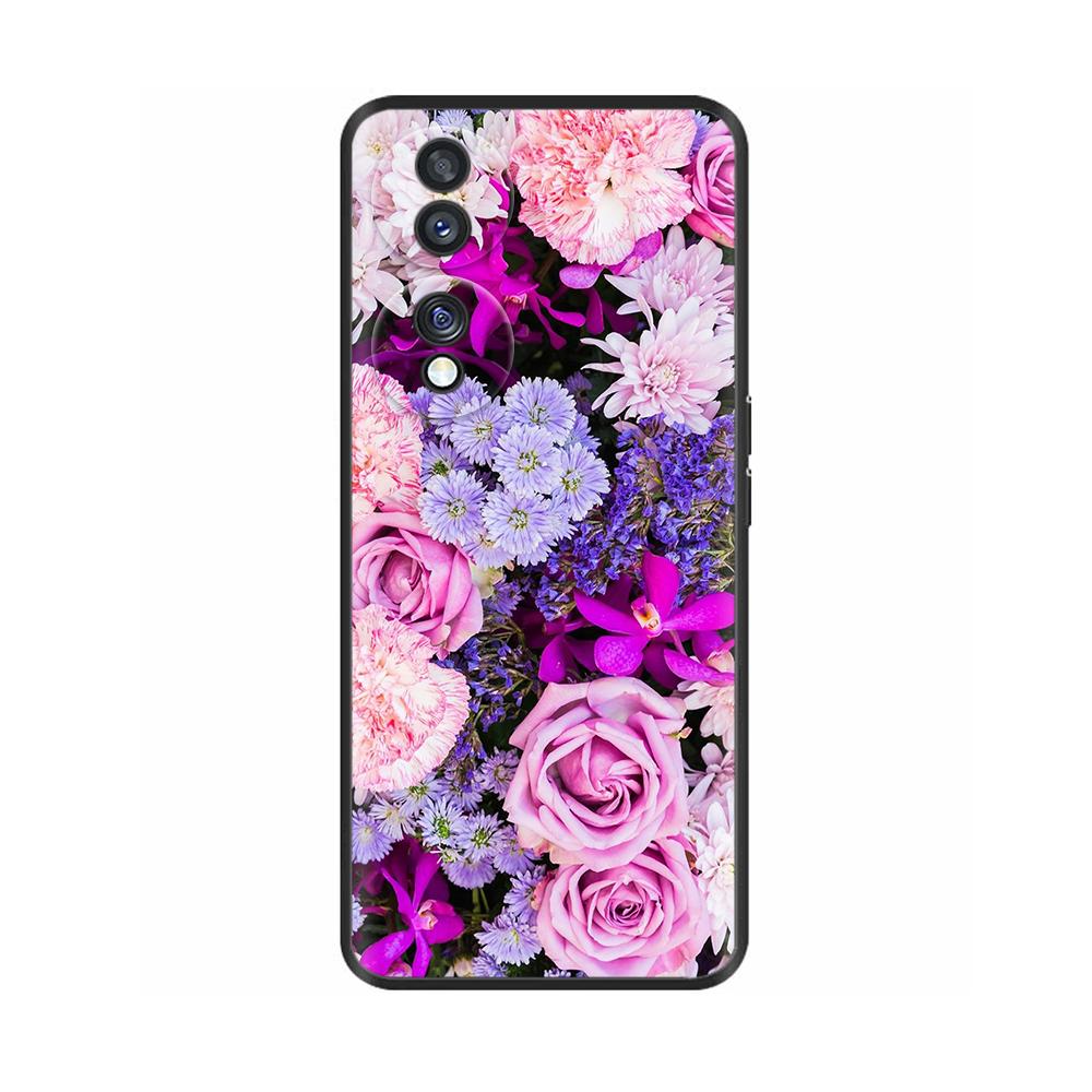 For Honor 70 5G Case Silicone Back Phone Cover For Honor 70 Pro Phone Cases Cute Flower Coque Funda for Huawei Honor 70 Pro Plus