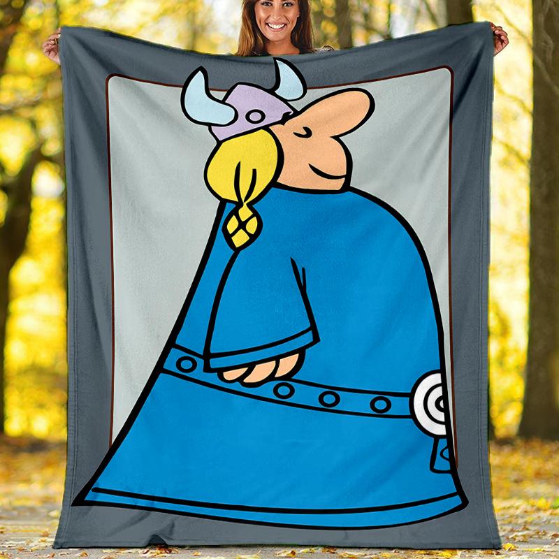 Hagar Theme Printed Blanket Perfect For Couch Bed Travel Outdoor Use Machine Washable Cozy Durable