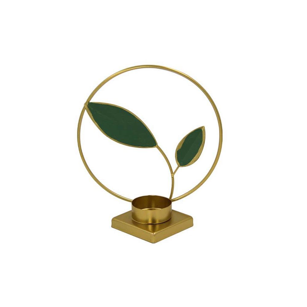 Iron Crafts Round Plant Candlestick Decorative Metal Aromatherapy Holder  Coffee Table
