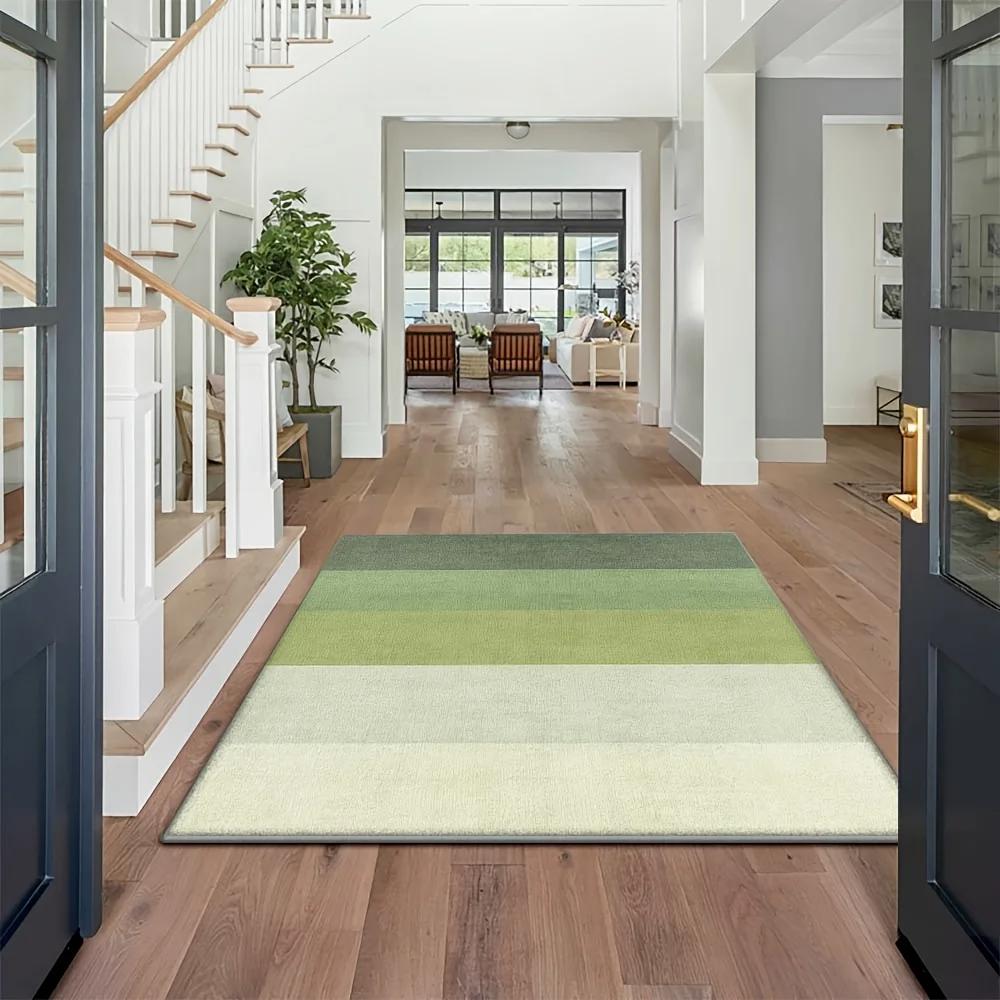 Simple Green Living Room, Bedroom And Study Large Size Carpet - Refreshing And Comfortable Cushion For Home Decoration