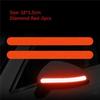 2PCS Car Reflective Sticker Car-styling Rearview Mirror Sticker Safety Warning Reflective Sticker Car Strip Stickers Exterior