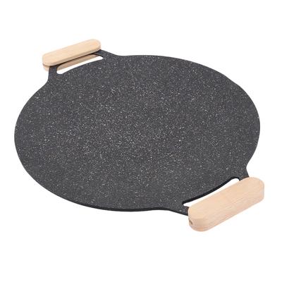Solid Wood Pan Insulated Handle Heat Resistant 2Pcs Portable BBQ Plate Handle for Cookware Sauce Pan Sauteing Grilling Pan