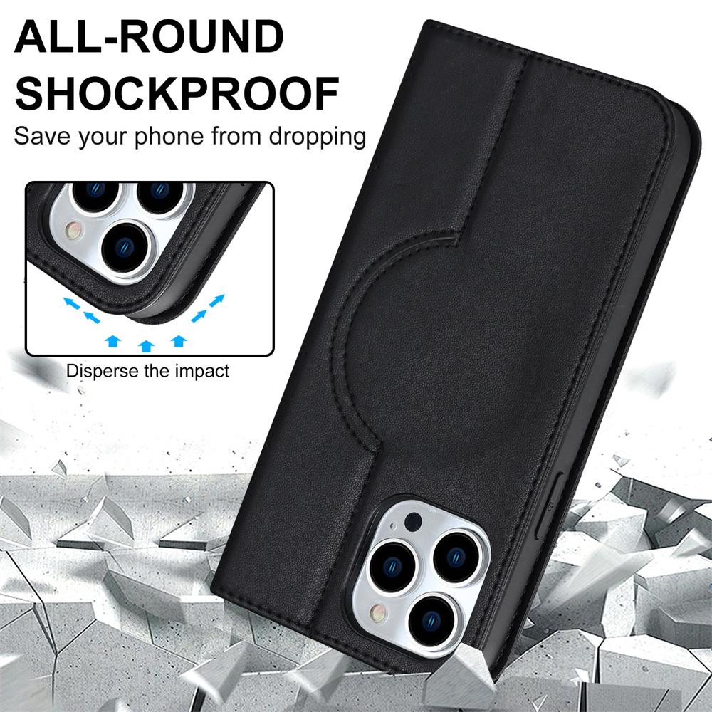 Anti Drop Leather Case For iPhone 15 Plus 14 Pro 14 Pro Max 13 Pro 13 Mini 12 12 Pro Max 12 Pro 12 Mini Wallet Wireless Charging