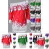 Ladies Christmas Jumper Tops Featuring Charming Santa Claus Design And Long Sleeves
