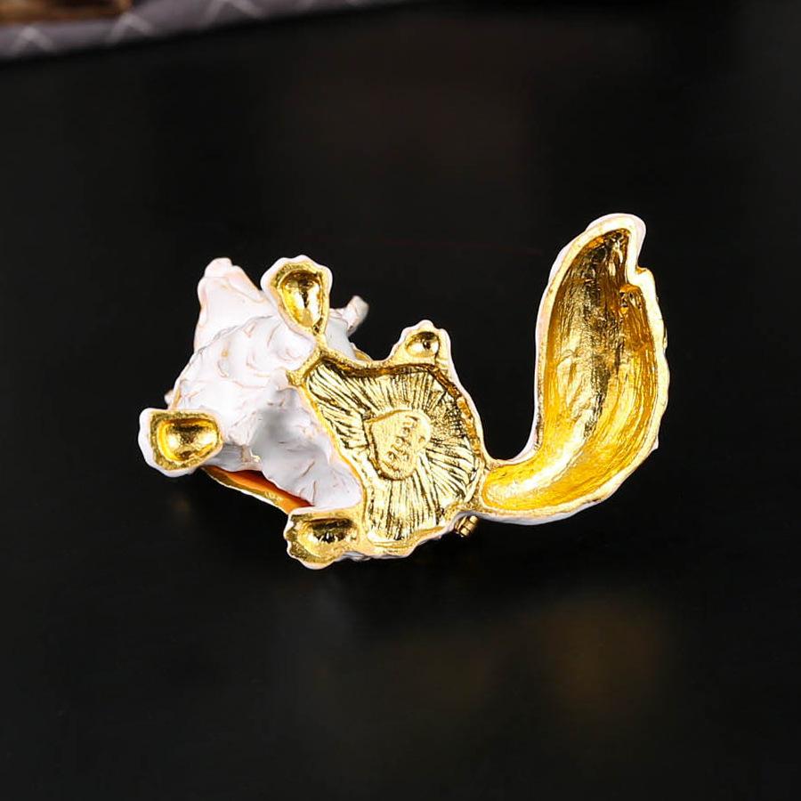 New White Puppy Jewelry Box Jewelry Storage Box Ring Stud Earrings Jewelry Storage Flip Dresser Small Ornament