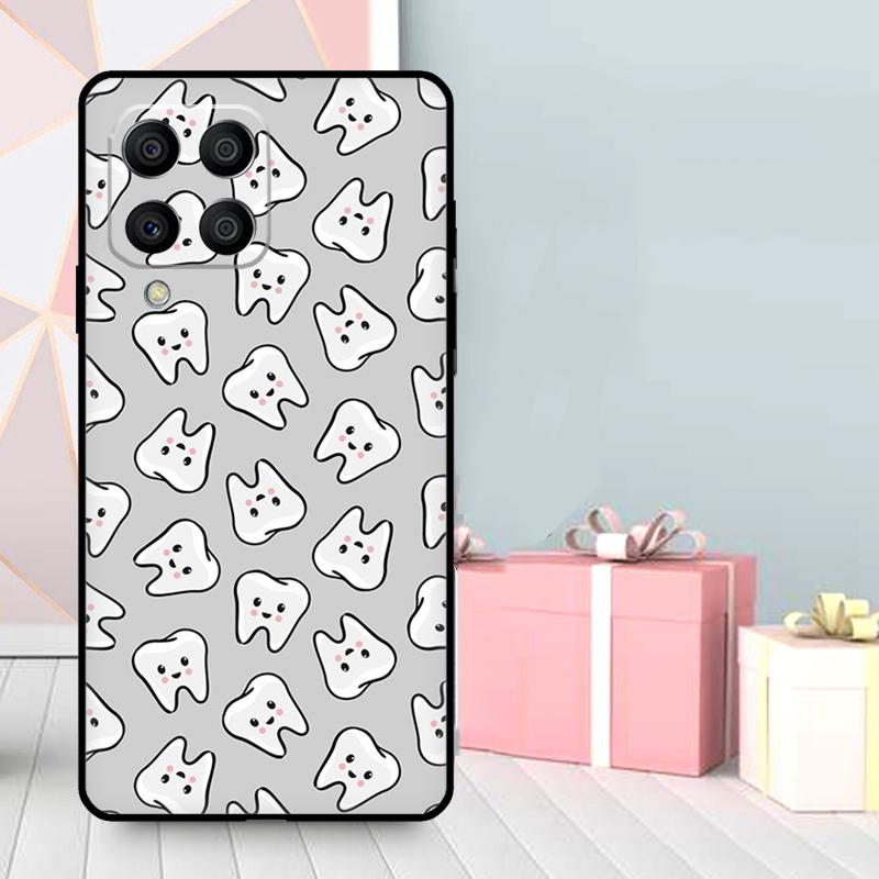 Dentist Tooth Pattern Case For Samsung Galaxy M06 M11 M31 M14 M34 M54 M12 M32 M52 M15 M13 M16 M36 M56 M53 M35 M55