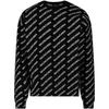 All Over Logo Crewneck Sweater 'Black White' Men's 702952T32331070