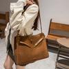 Tote Bag Autumn/winter New Frosted Bag Women's Simple Large Capacity Tote Bag High-end Commuting Shoulder Bag