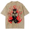 Maglietta da Uomo Anime Jujutsu Kaisen Vintage Manica Corta Per Uomo Donna Y2K Streetwear Top Abbigliamento in Cotone Lavato