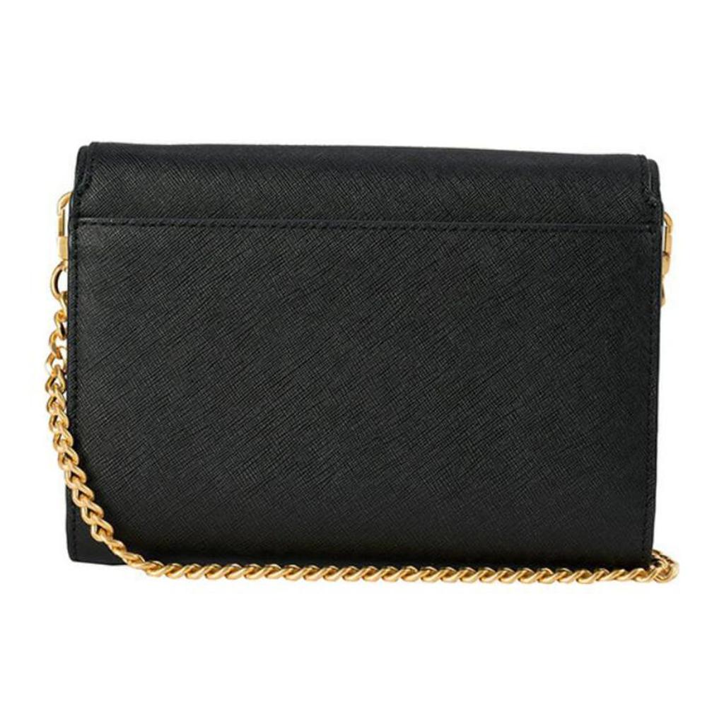 Tory Burch Emerson Metal Logo Chain Shoulder Strap Small Leather And Leather Crossbody Bag Women crossbody bag Black 136093-001