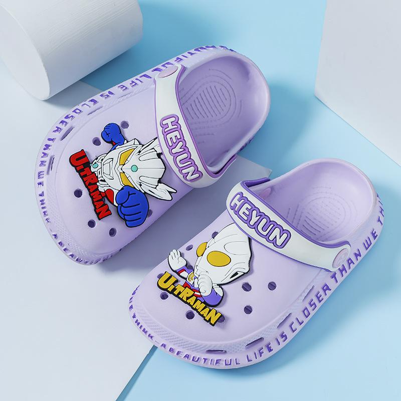 

Eva Kids Stylish Slipon Clogs With Cartoon Designs Breathable Nonslip Summer Footwear For Boys And Girls 180 фіолетовий