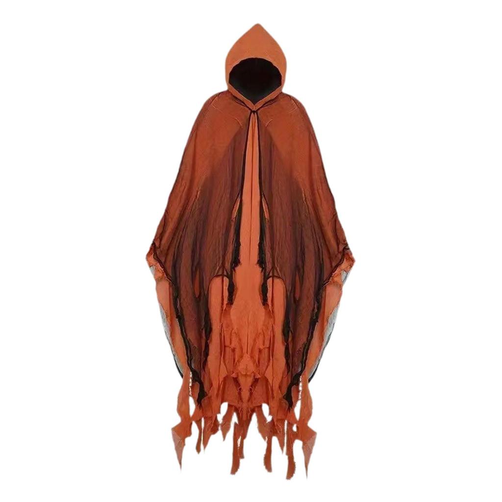 Halloween Robe Cloak Cosplay Costume Vampire Reaper Cosplay Cape Wizard Cloak for Escape Room Theme Party Adult Unisex Man Women