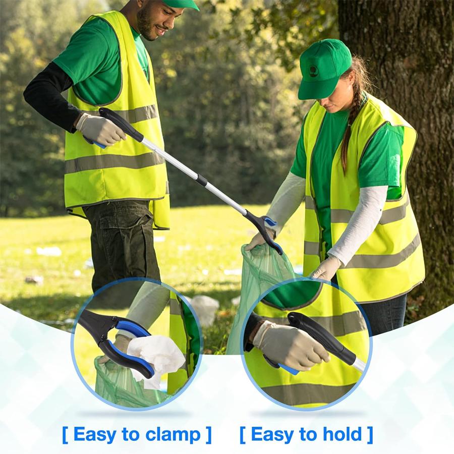 With 360° Swivel Grabber Trash Claw Foldable Grabber Trash Pick Up Stick ReachTool Litter Picker Arm Extension Outdoor
