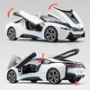 1/22 I8 Supercar Modell Legierung Druckguss Spielzeugfahrzeuge mit Sound Licht Pull Buck Hohe Simulationsmodellauto Junge Spielzeug Geschenke Sammlung