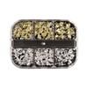 6 Grids Nail Art Decorations Metal Diamond Bow-Knot & Star Shape DIY Nail Decor Punk Style Mixed Designs Nail Charms