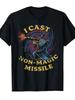 Unisex T-shirt I Cast Non-magic Missile Funny Wizard Parody Meme T-shirt Crew Neck, Regular Sleeve, Casual Style, A