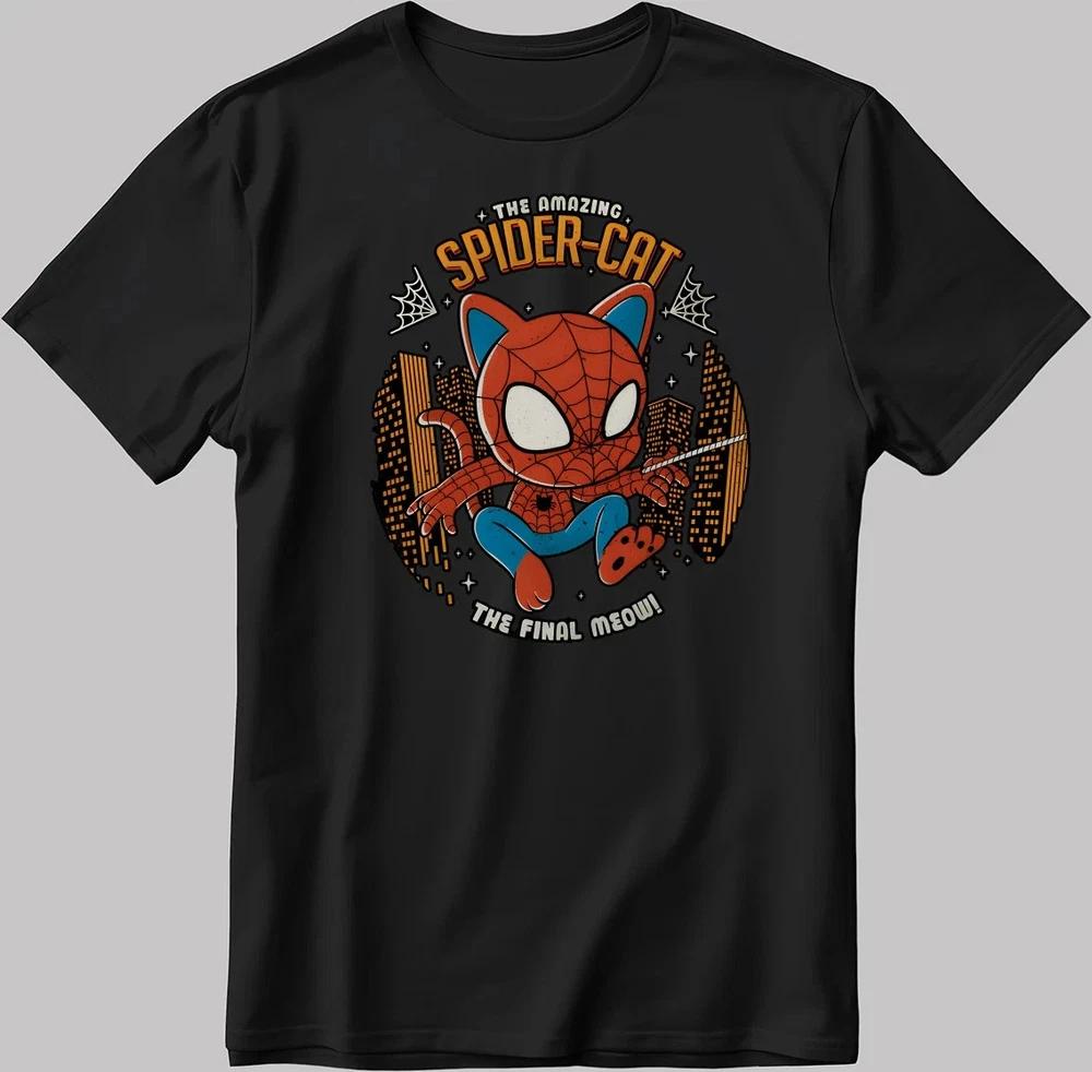 The Amazing SpiderCat Poster TShirt Size S4XL S