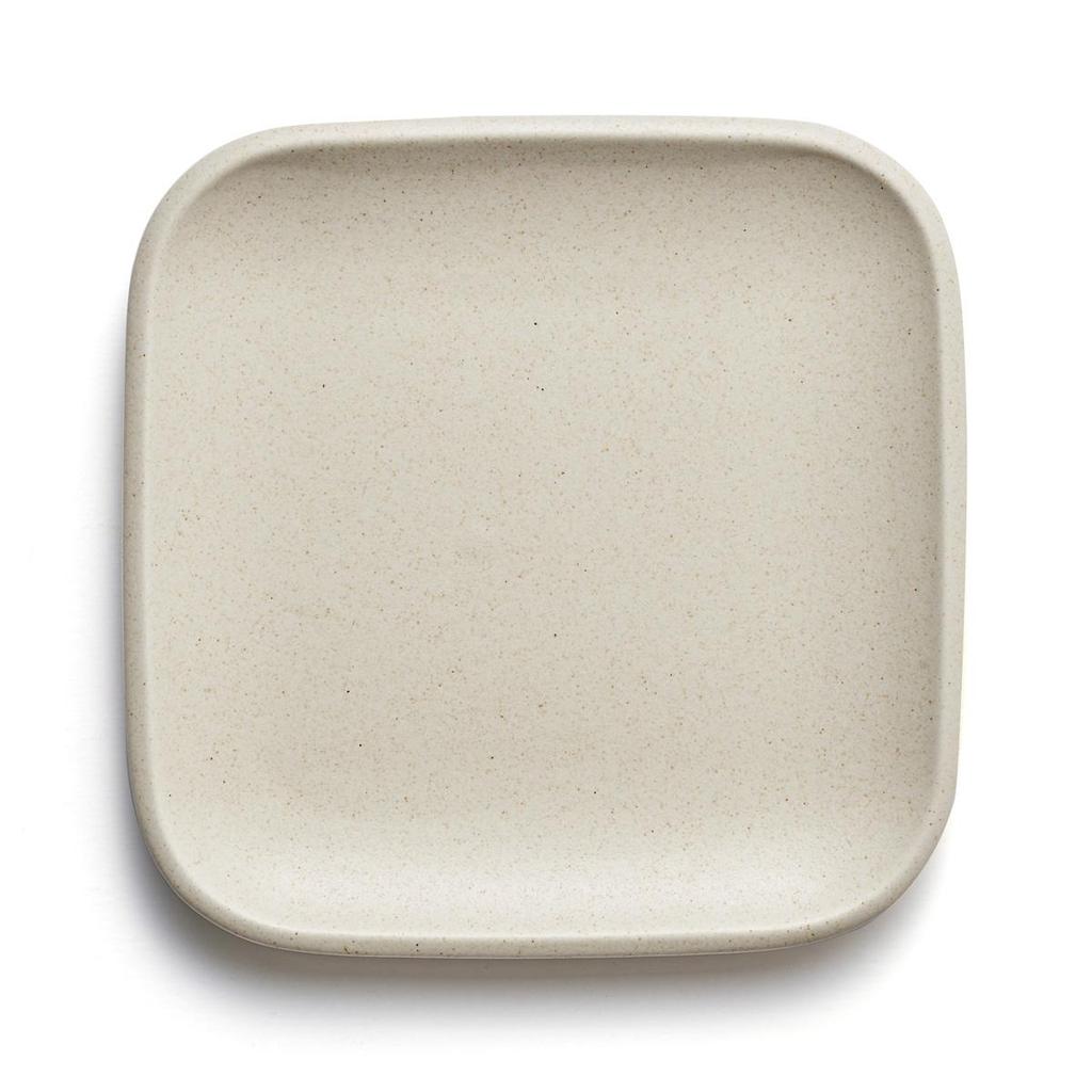 OVE Ceramic Dinnerware Square Small Plate (17x2.1cm) Nature Tableware Dishwasher Oven Safe