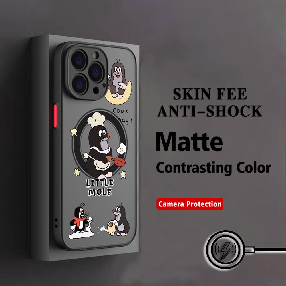

Милый Мультяшный Чехол Pingus для iPhone 17 16 15 14 13 12 11 Air Pro Max Mini XR XS X 7 8 6 6s Plus Матовый Магнитный Задний Чехол iPhone 16