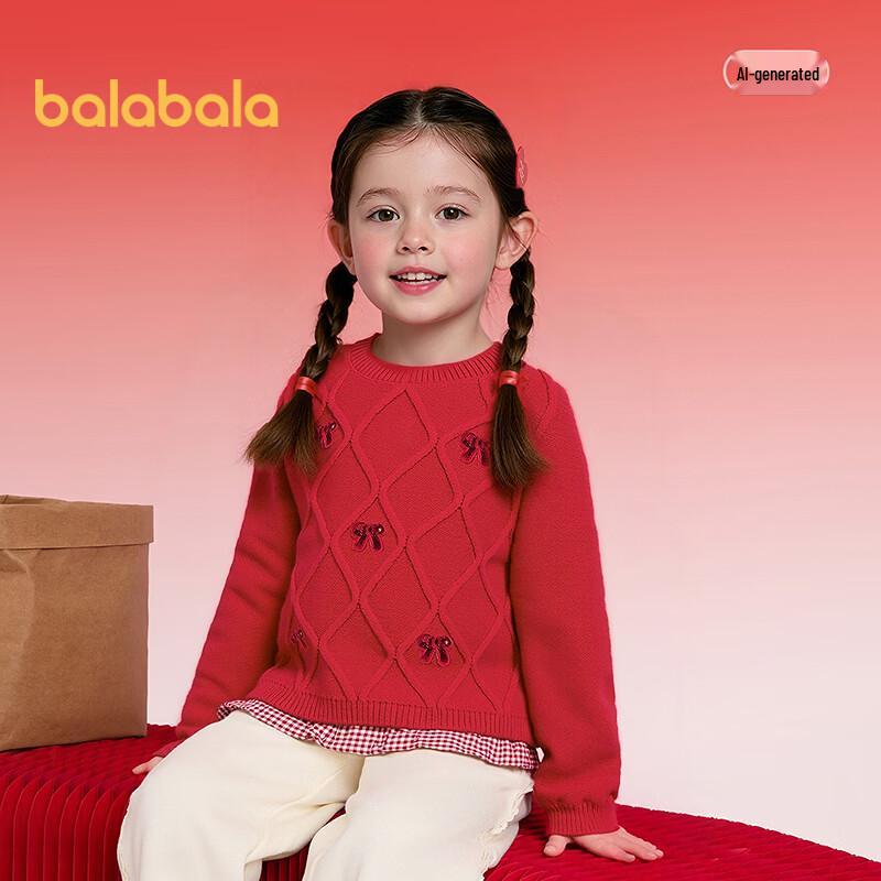 

Девочковый вязаный свитер с бабочками Balabala 130