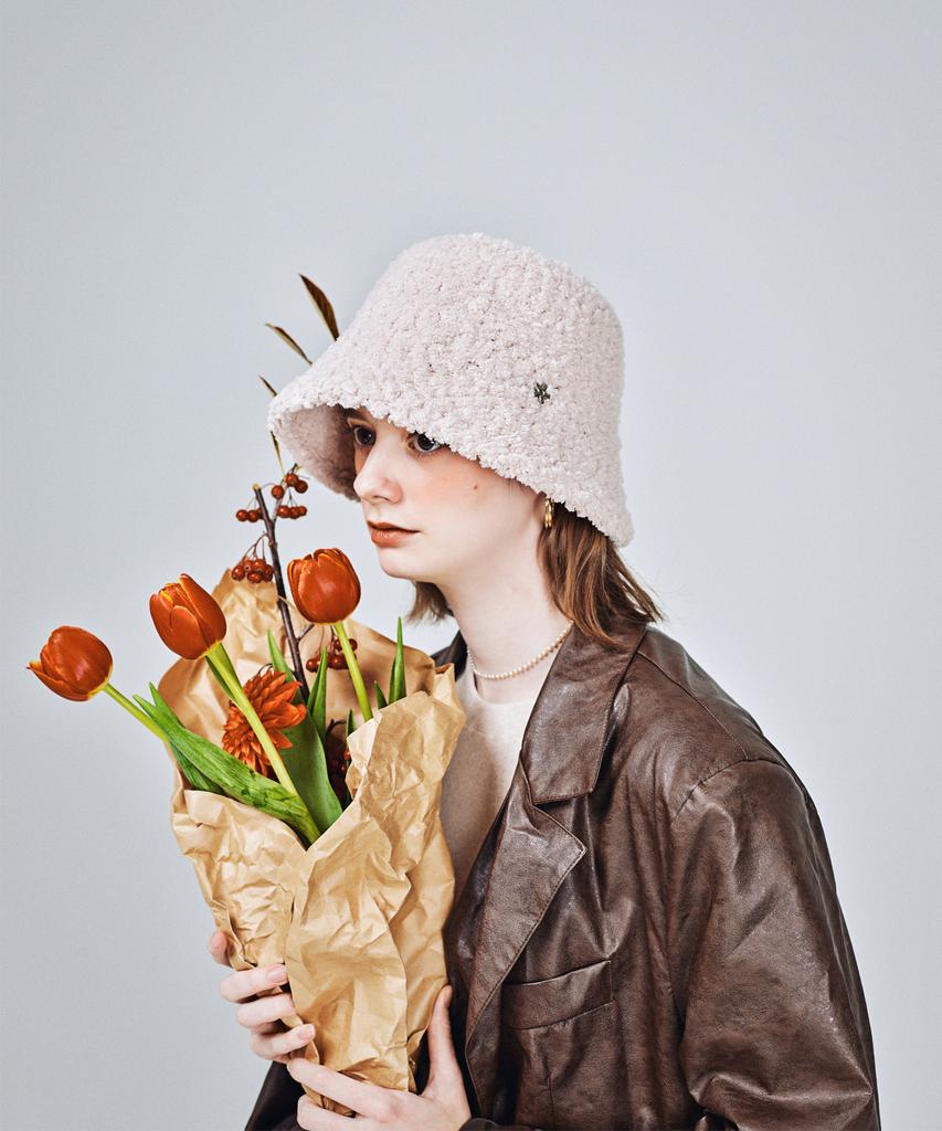 Elkebeullum Ek Towel Beige Bucket Hat