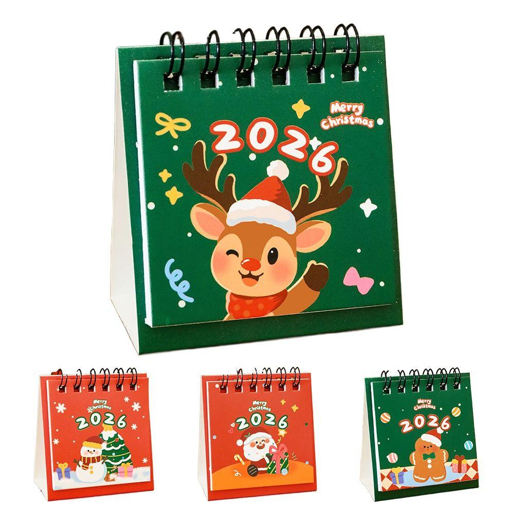 Christmas 2026 Desk Calendar Cartoon Daily Planner Cute Schedule Planner  Office School Supplies