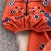 Vintage Embroidered Bandage Dress for Women Bohemian Lantern Sleeve Long Dress with Buttons Spring Autumn Vestidos Mujer